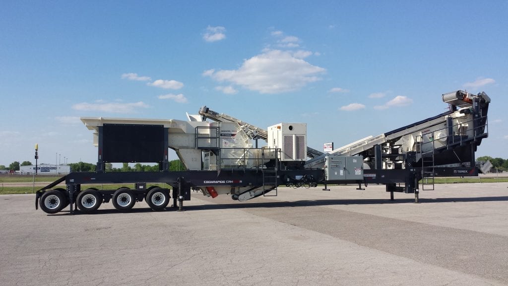 Cedarapids CRH1313R HSI portable crushing plant