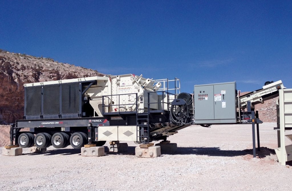 Cedarapids CRH1316 HSI impact crusher plant