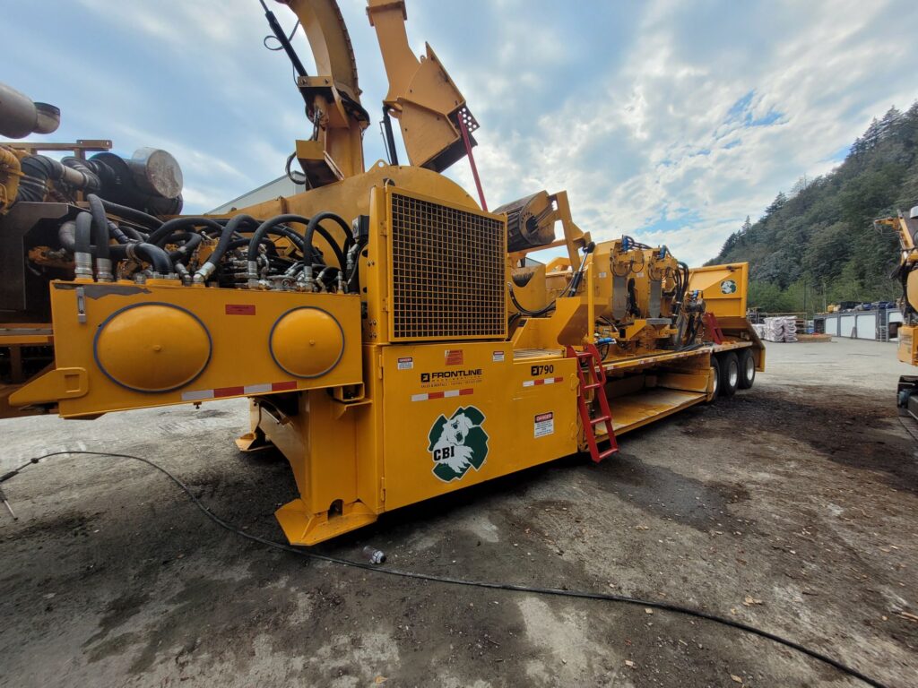 Used CBI 7544 flail debarker chipper for sale