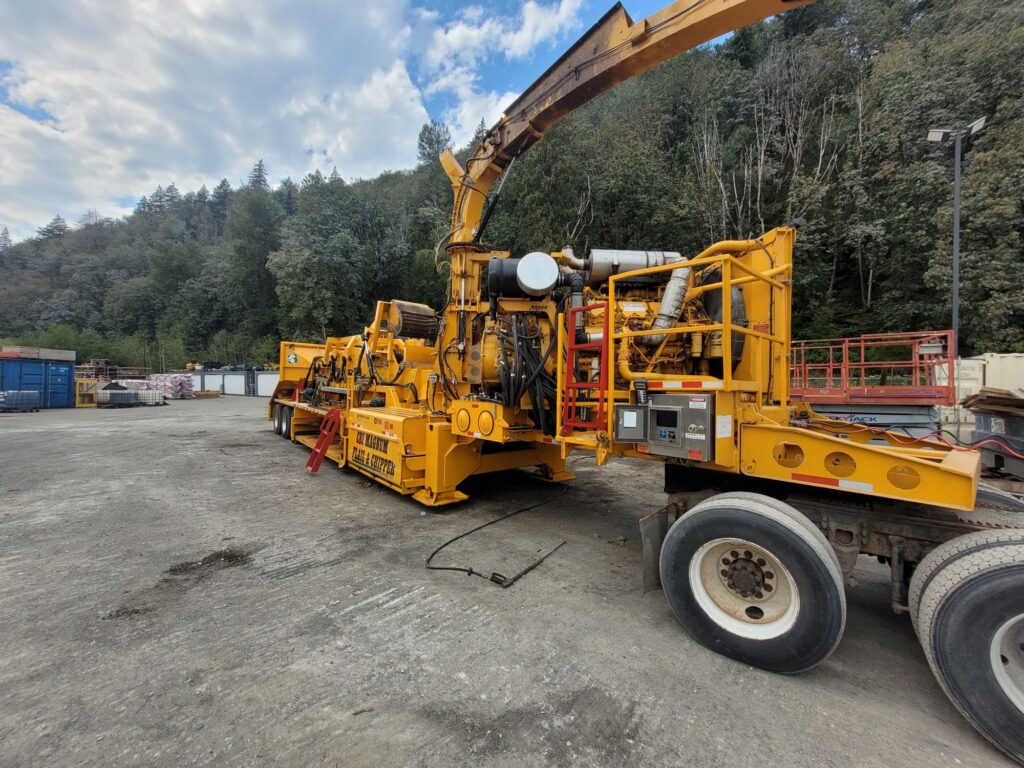 Used CBI 7544 flail debarker chipper combo for sale