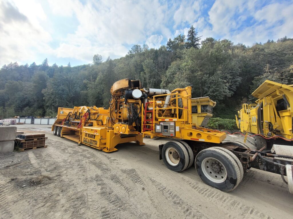 Used CBI 7544 flail debarker chipper for sale or rent